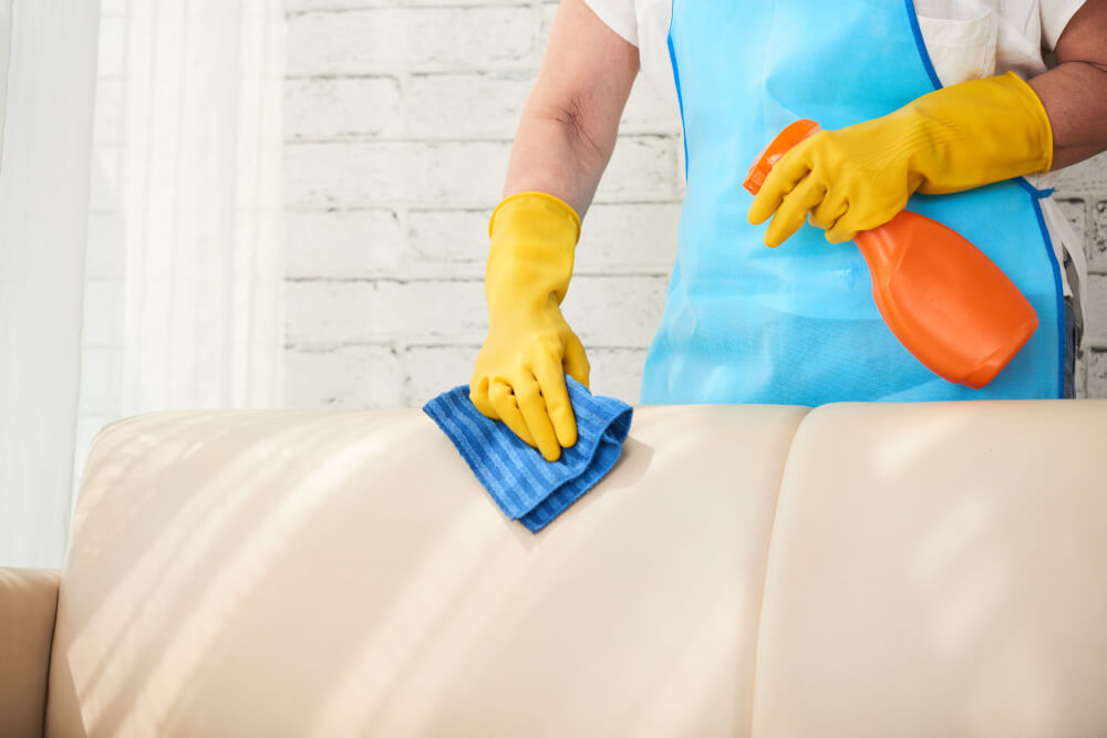 The sofa's fabric must be vacuumed daily to remove allergens. Vacuuming and cleaning couches dislodge dust, pollen, and pet dander, which are all main allergens.