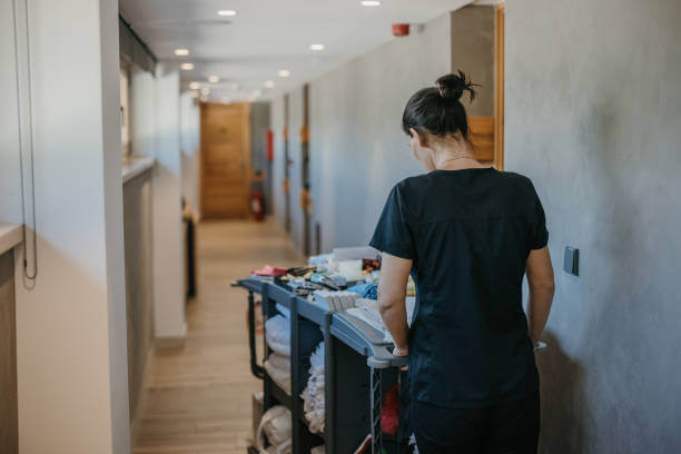 Why Hiring a Professional Maid Service in Dubai Saves You Time & Stress? maid moving cleaning troly